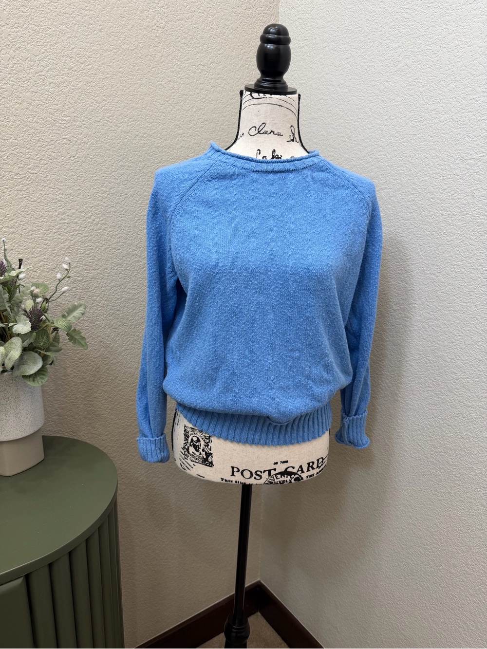 Evereve French Blue Harriet Roll Neck Pullover
